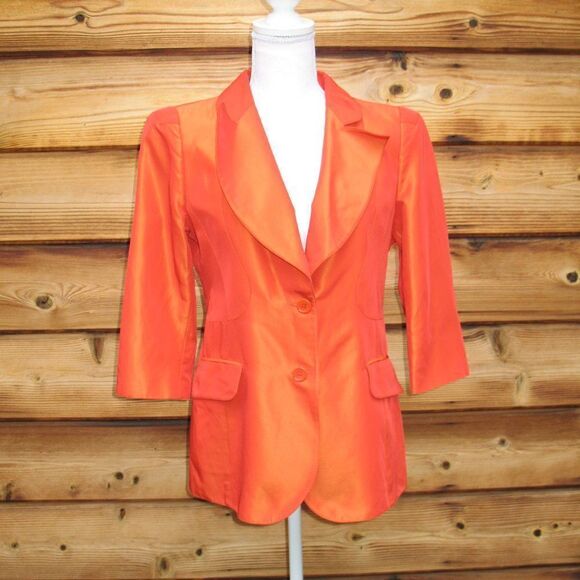 Orange Iridescent Jacket Blazer - Picture 2 of 9